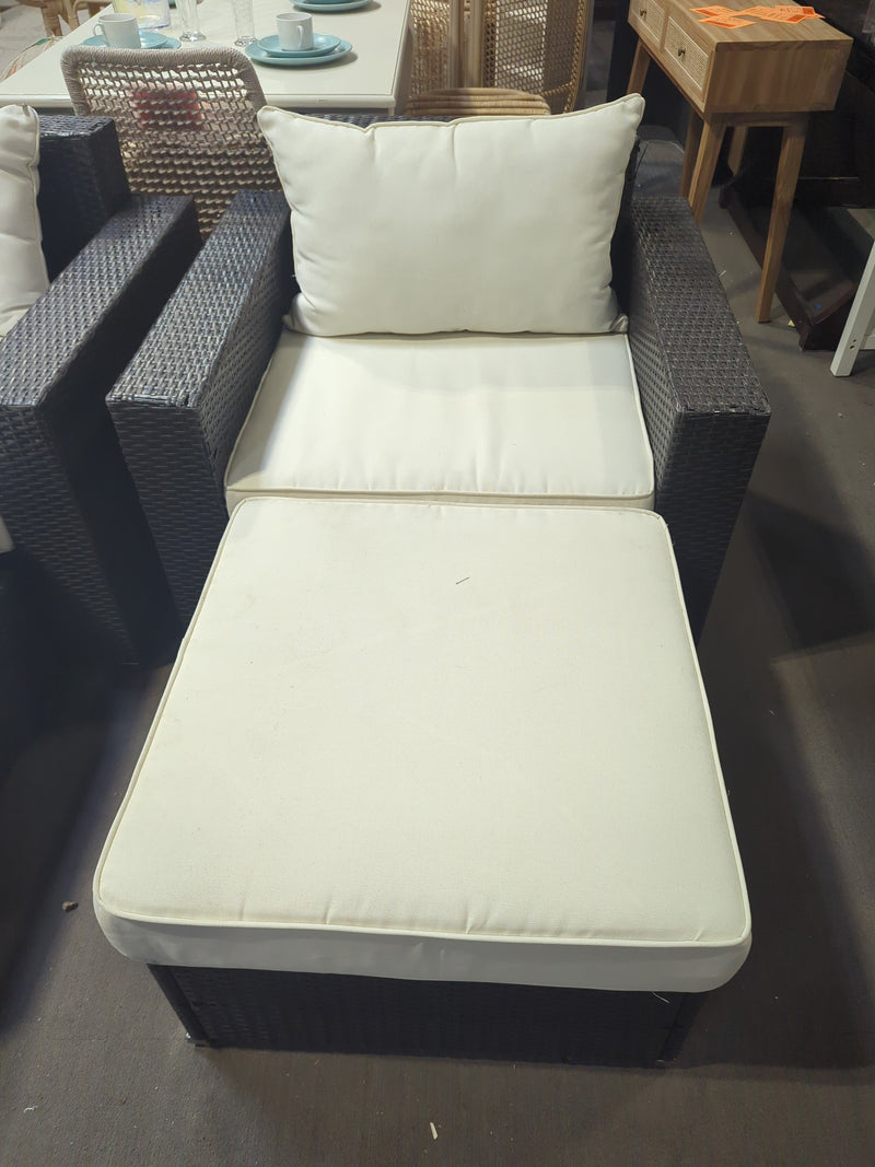 Outdoor Chair + Ottoman