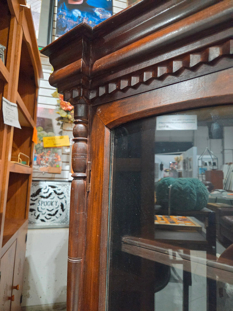 1930s Cambodian French Colonial Teak Display Cabinet