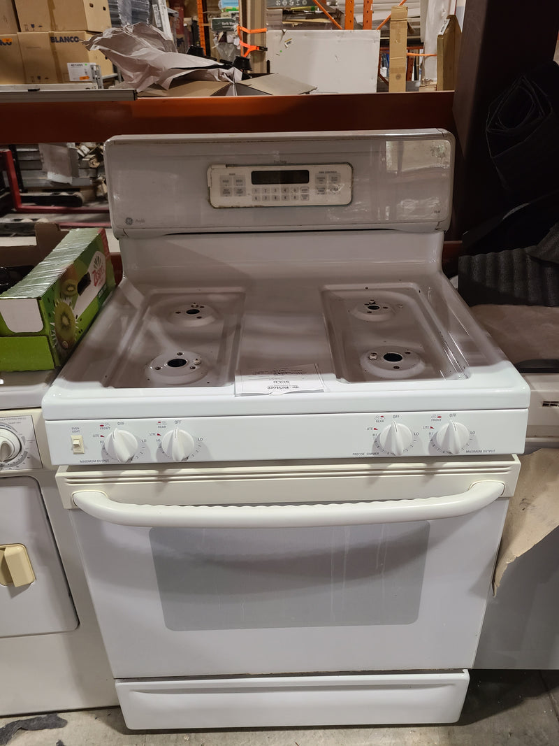 GE Profile White Gas Stove with Oven