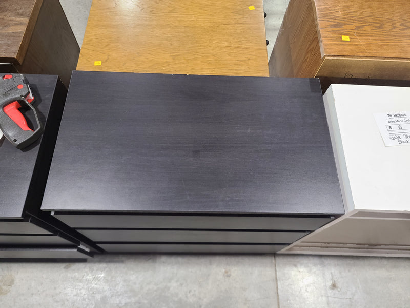 Modern Black 3-Drawer Dresser (IKEA STORKLINTA Style)