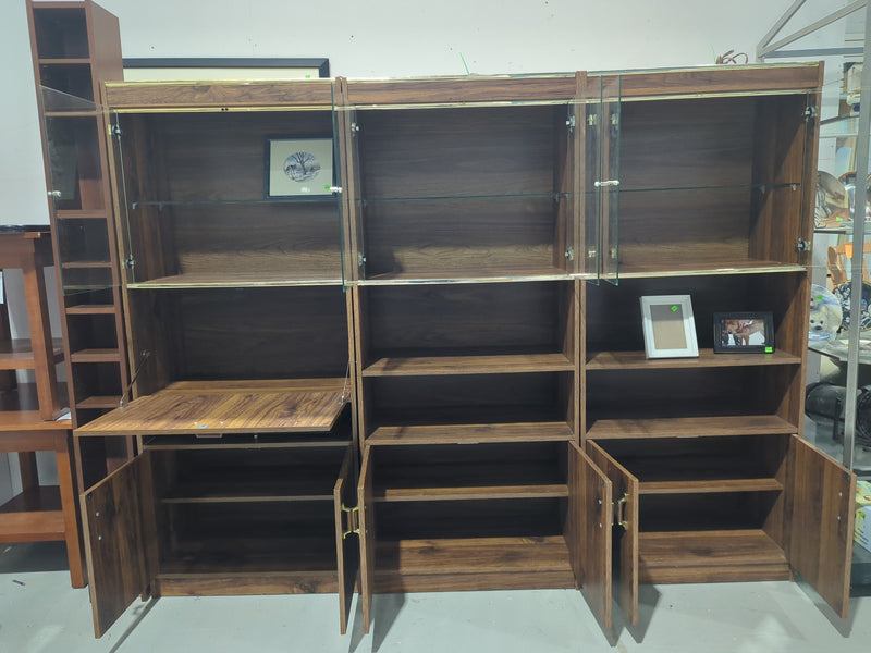 3 Piece Wall Unit with Light Fixtures