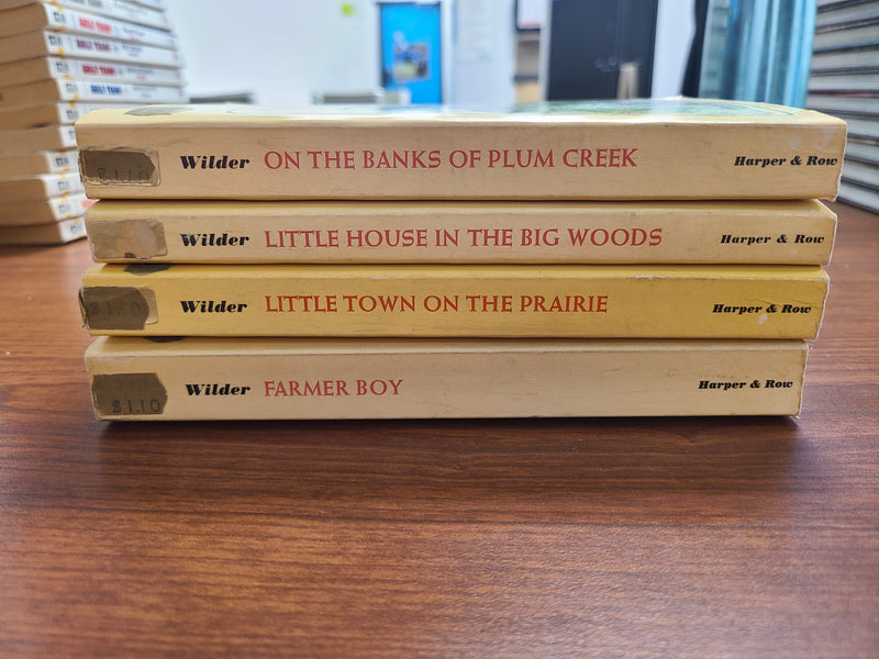 Vintage "Little House" Paperback Book Set by Laura Ingalls Wilder (4 Books, Harper Trophy Editions)