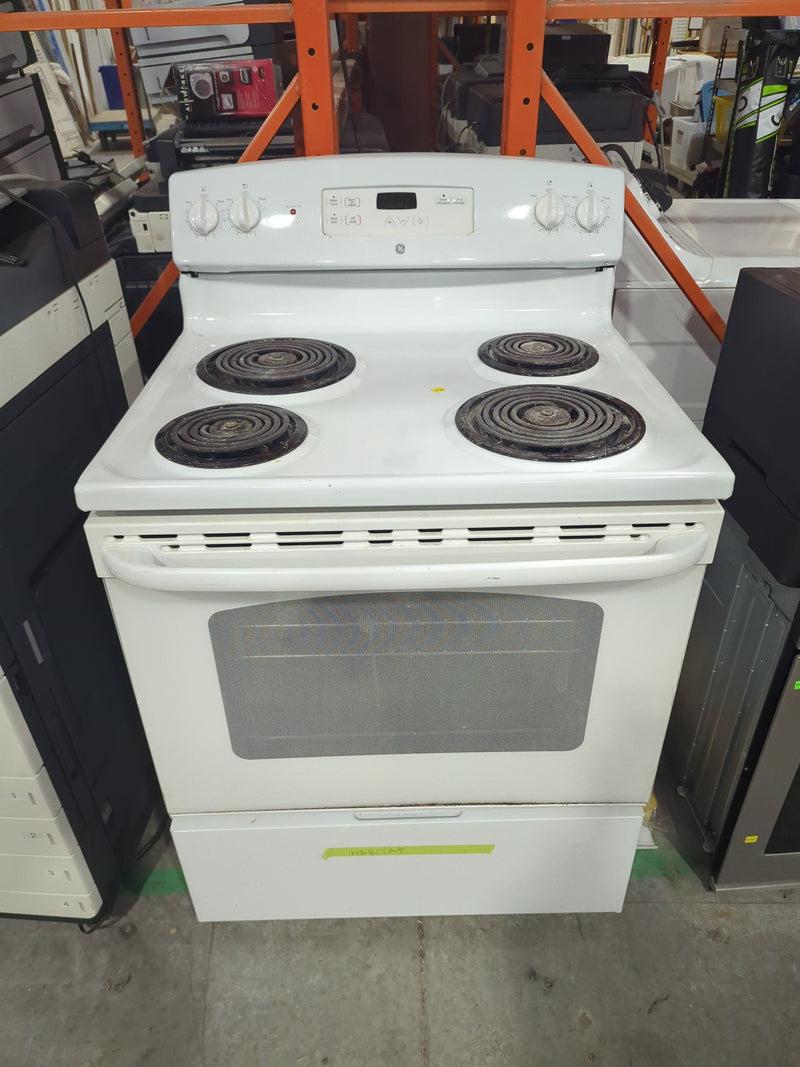 White GE Electric Coil Stove