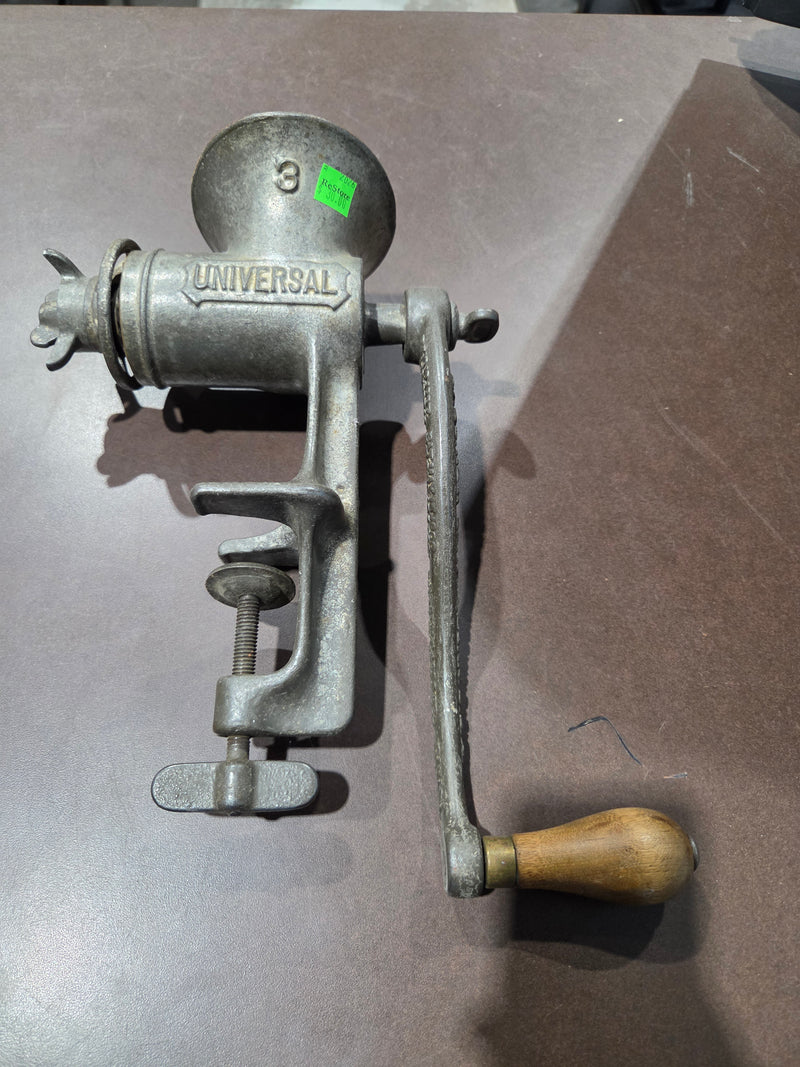Antique Universal No. 3 Manual Hand-Crank Food Grinder