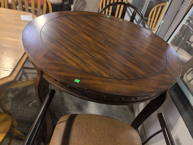 Dark Brown Wooden Bar Table