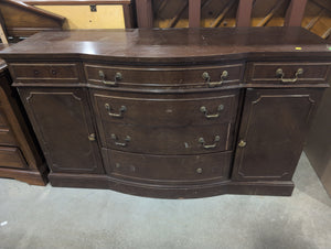 Large Wood Buffet with 6 Drawers and 2 Cabinets