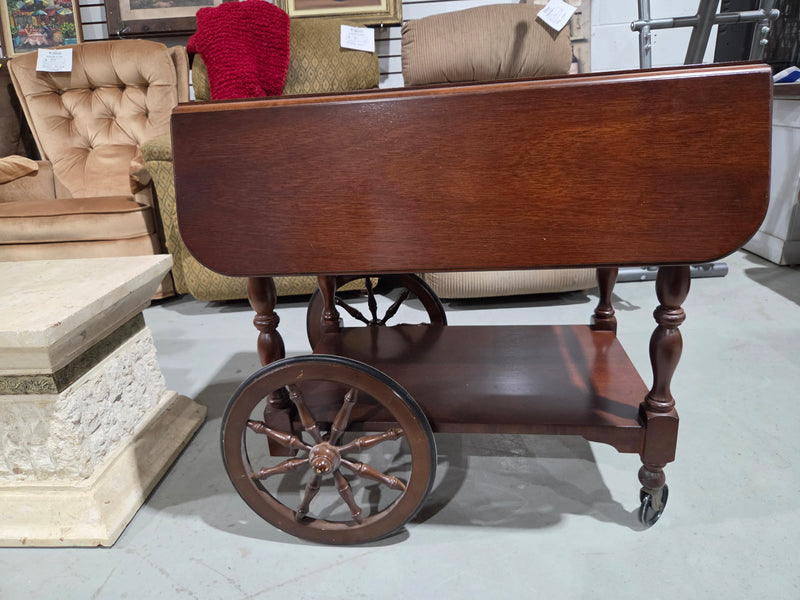 Vintage Drop-Leaf Tea Cart