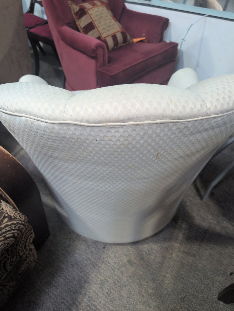 White Swivel Armchair