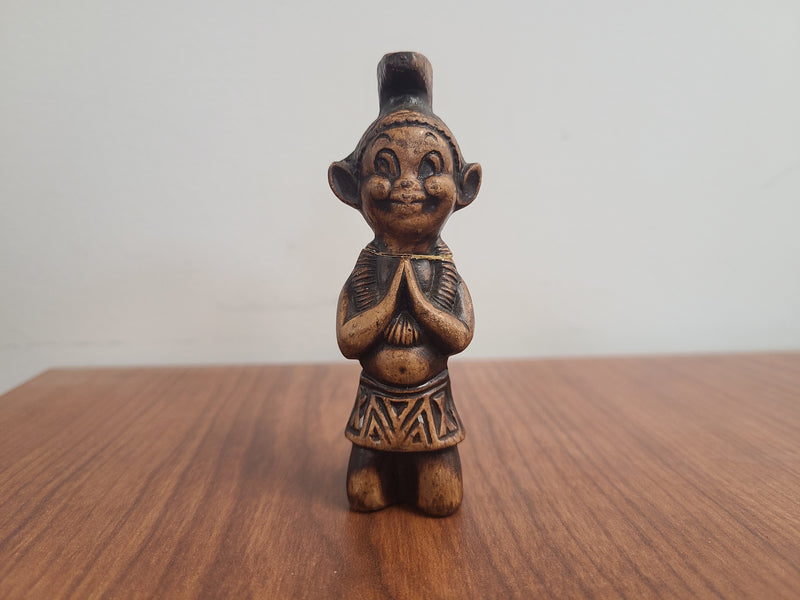 Vintage MCM Island-Style Menehune / Tiki Figurine Set of 3