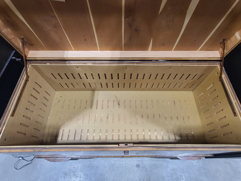 Traditional Dark Wood Storage Trunk with Cedar Lining