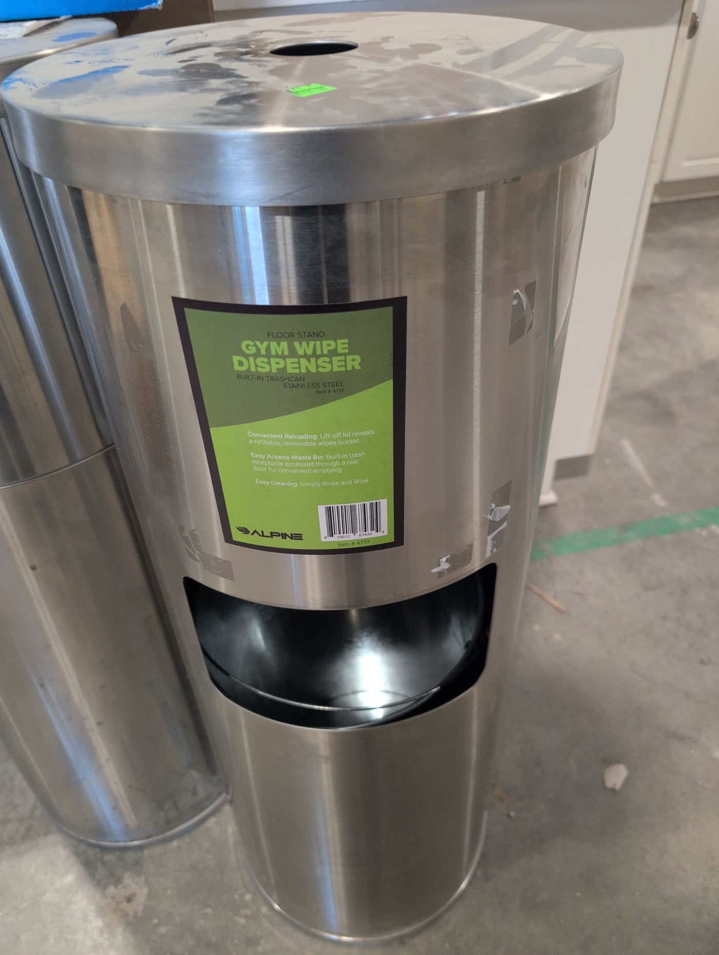 Alpine Stainless Steel Wet Wipe Dispenser with Built-In Trash Can