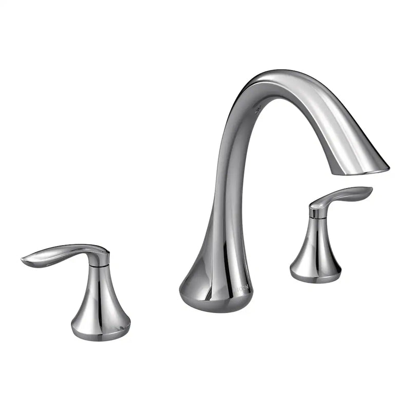 Moen Eva Two-Handle High Arc Roman Tub Faucet Trim Kit in Chrome