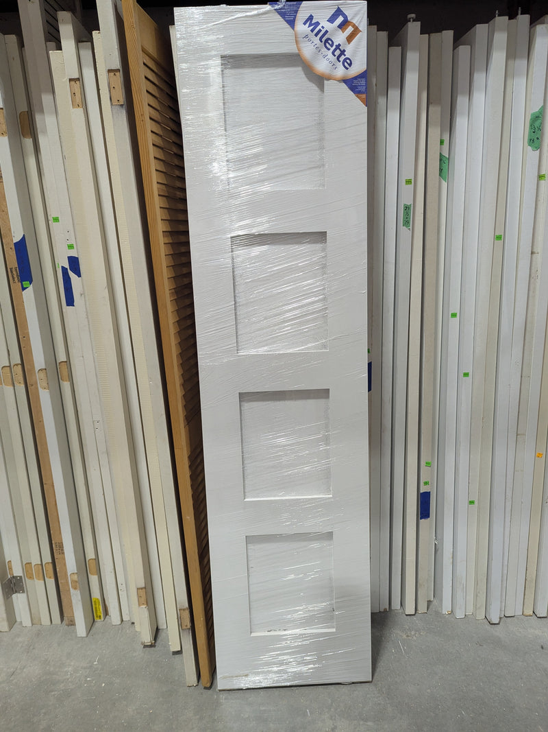 36 x 80 3-Lite Primed Solid Wood Shaker Style Glass Interior French Door