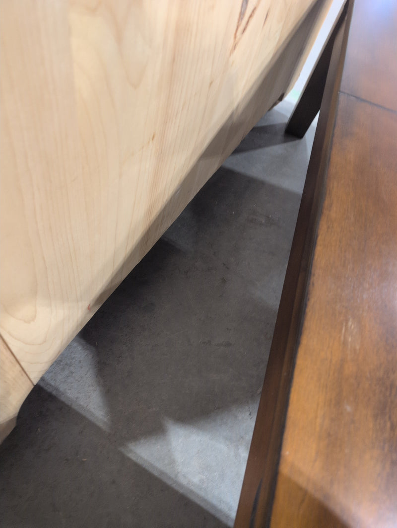 Wooden Large Coffee Table with Tile Detail in Centre with Drawer