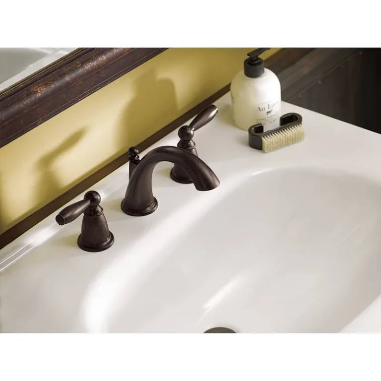 New Moen Brantford Two-Handle Widespread Bathroom Faucet in Oil Rubbed Bronze