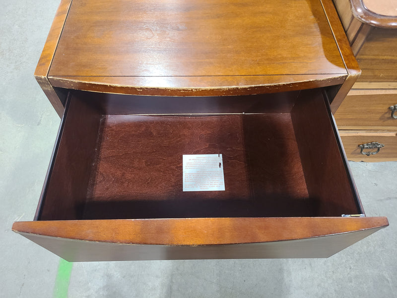 2-Drawer Wooden Lateral File Cabinet with Key Lock - Cherry Finish