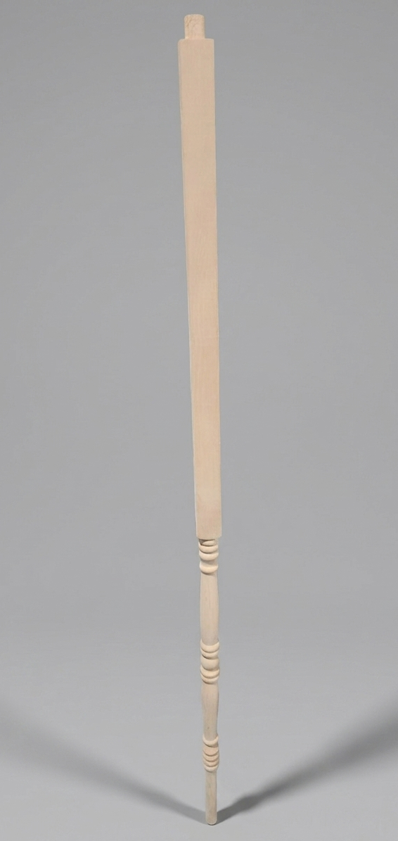 Unfinished Turned Wood Stair Baluster / Spindle (Square Top)
