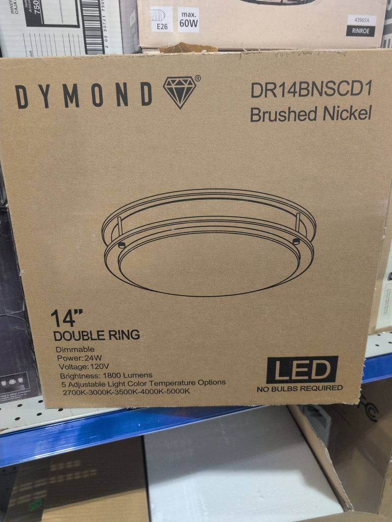 Dymond 14" Double Ring LED Ceiling Flush Mount