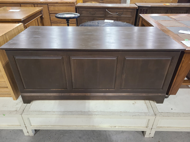 Solid Wood Dark Walnut Finish Storage Trunk / Cedar-Lined Hope Chest