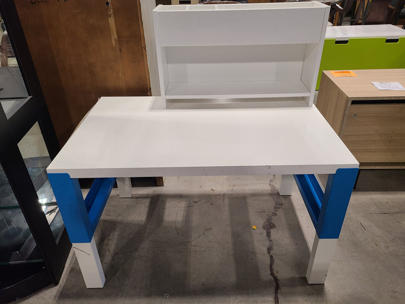 IKEA PÅHL Children’s Desk with Desktop Hutch & Matching Blue Desk Chair
