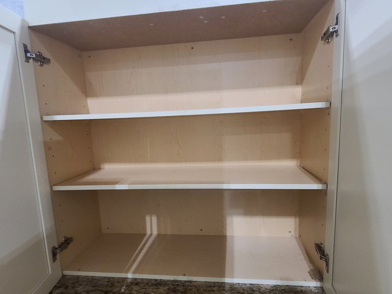 Elegant White Raised-Panel Full Kitchen Cabinet Set