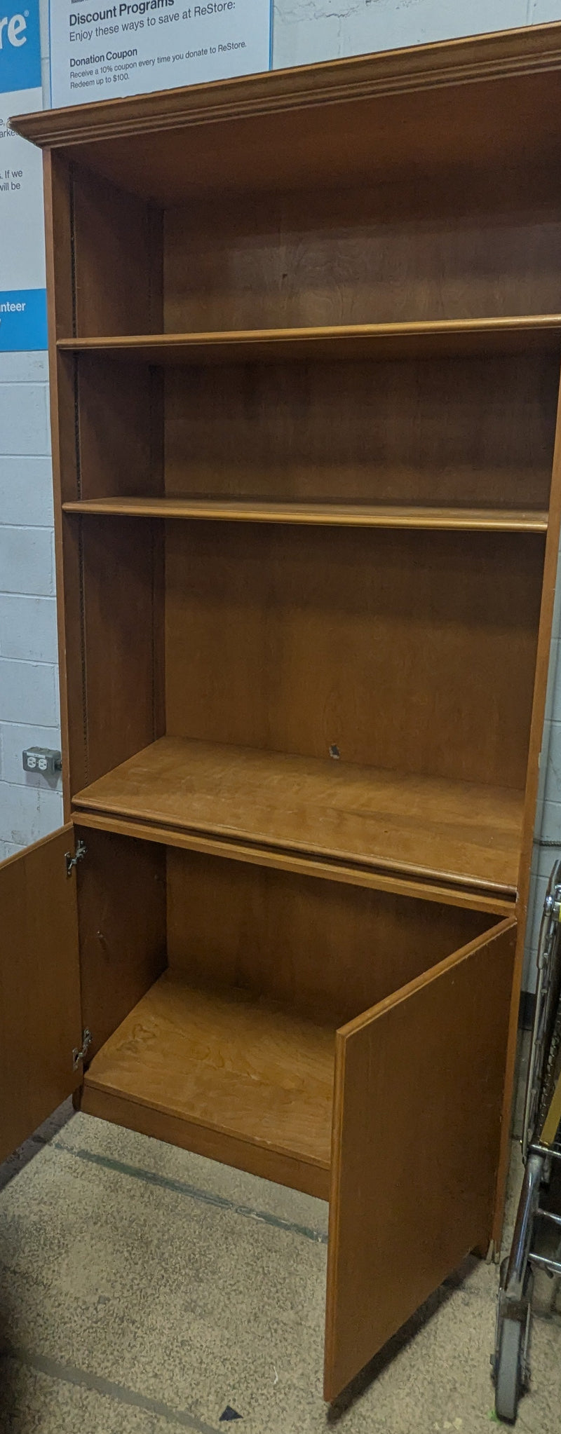 Tall Wooden Bookshelf