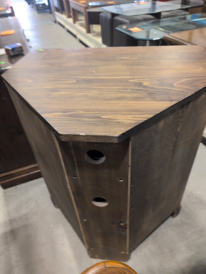 Wooden Corner TV Stand with Storage
