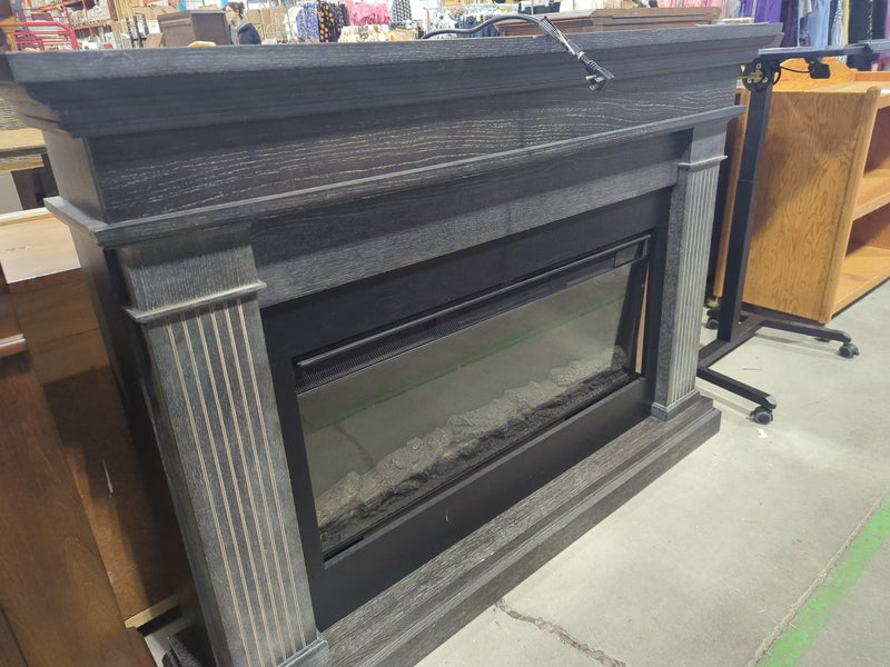 Grey Electric Fireplace
