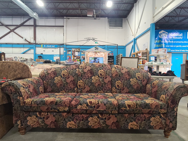 Vintage Tapestry Sofa Bed in Rich Floral Bloom