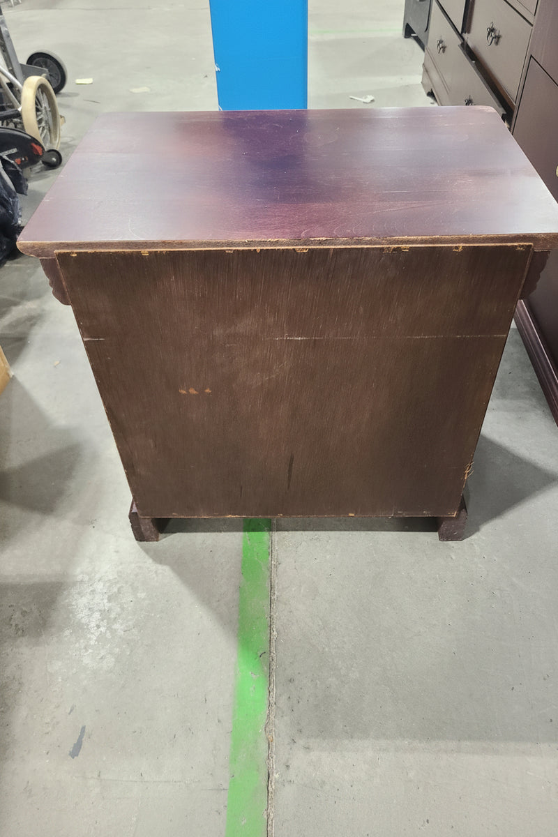 Huppé 2-Drawer Wooden Nightstand in Reddish Brown