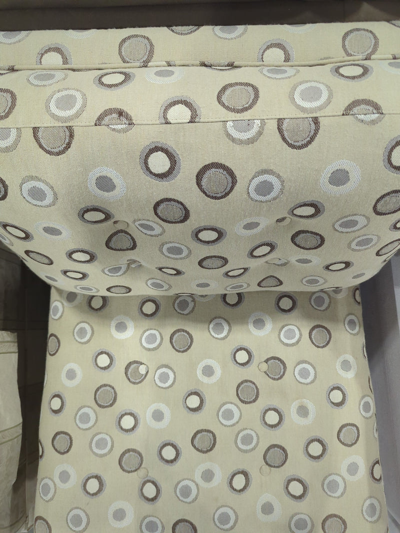 Armless Accent Chair with Concentric Circles