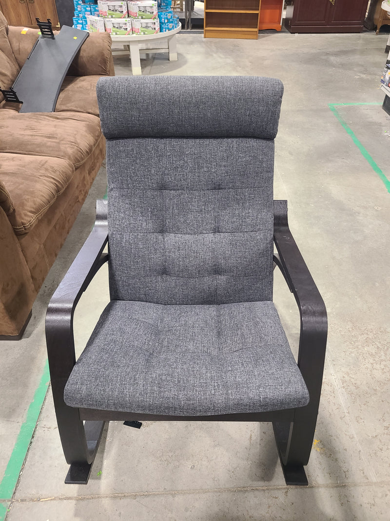 Modern Charcoal Gray Bentwood Rocking Chair