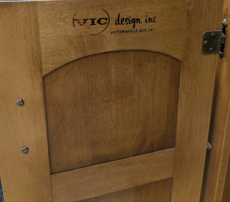 Vic Design Tall Rustic Oak-Finish Bookcase