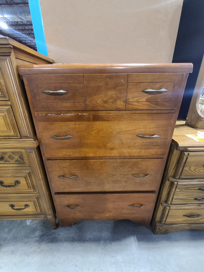 Mid-Century Modern Style 4-Drawer Wooden Dresser