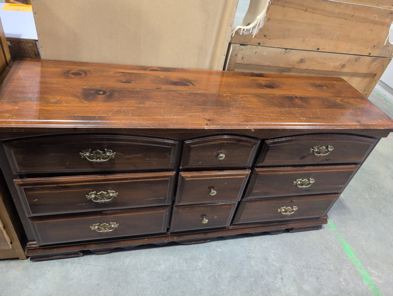 Warm Brown 9 Drawer Dresser