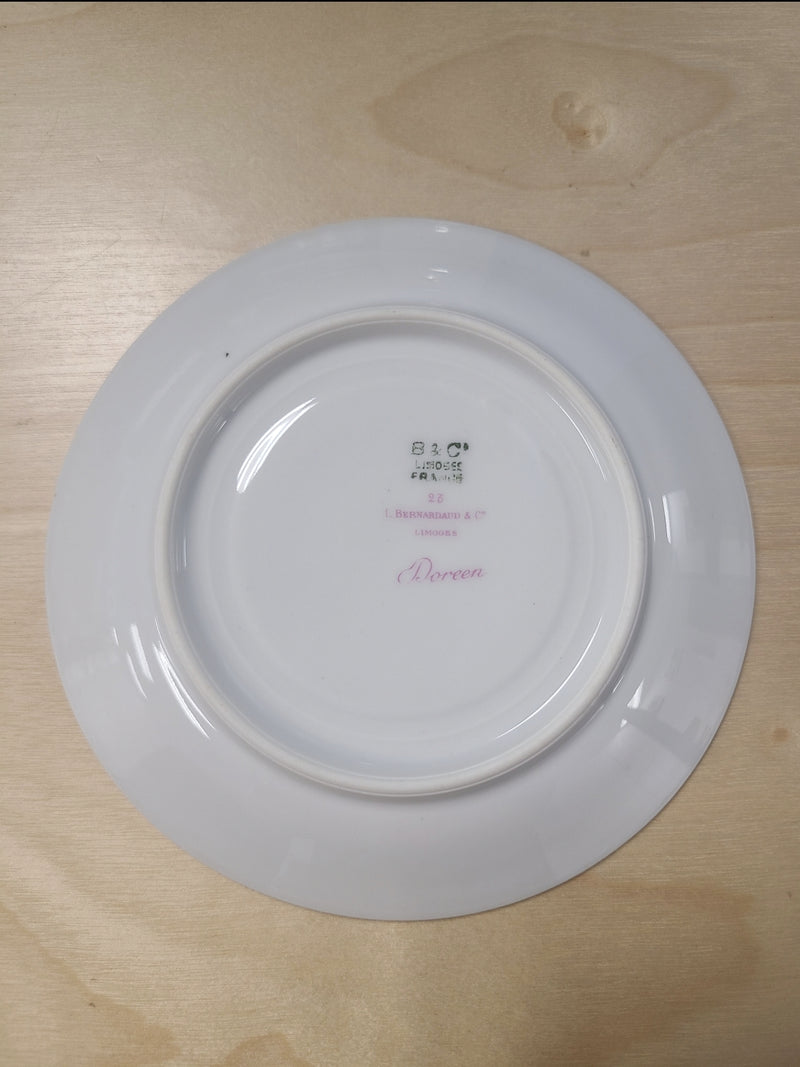 Vintage Bernardaud Limoges Fine China Cream Soup Specialty Set – "Doreen" Pattern (18 Pieces)