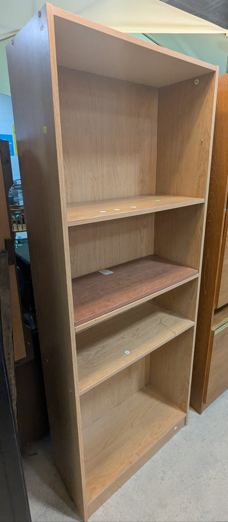 4-Shelf Wood Bookcase