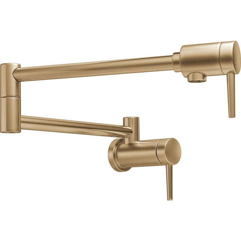 Delta Wall-Mount Contemporary Pot Filler Faucet – Champagne Bronze