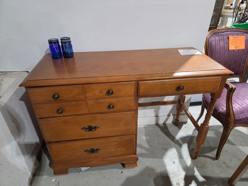 Vintage Wooden Writing Desk and Chair