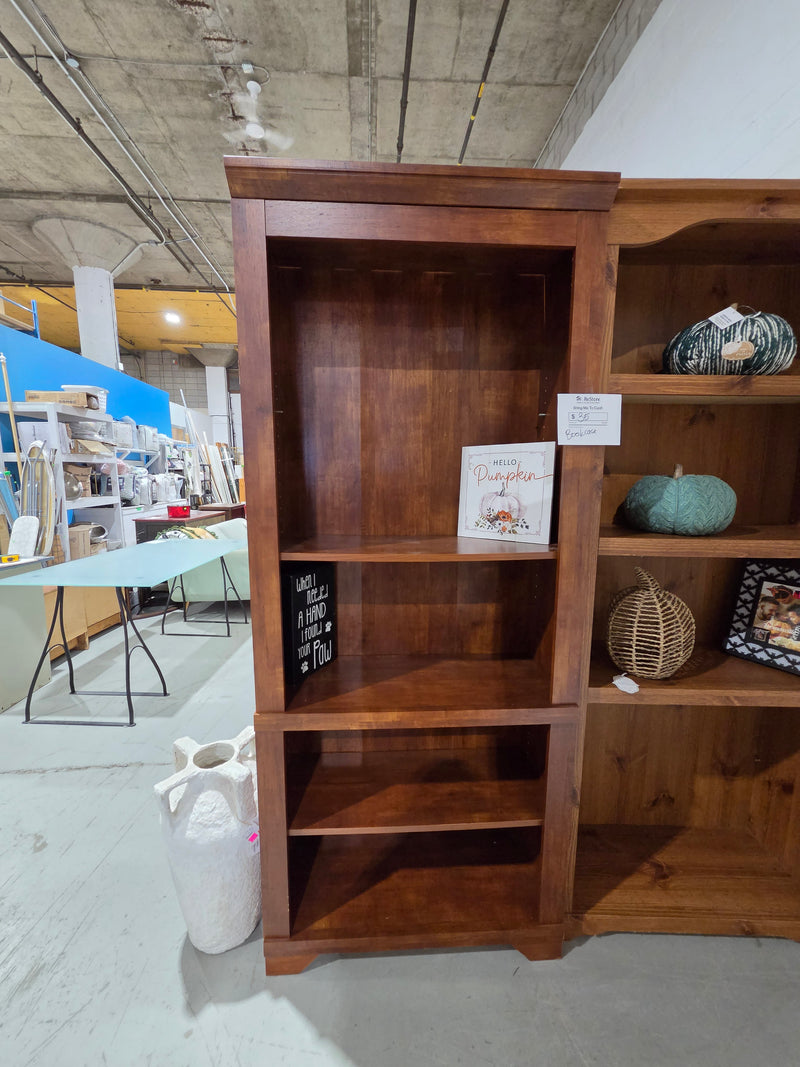 Classic Warm Chestnut Brown 4-Shelf Bookcase