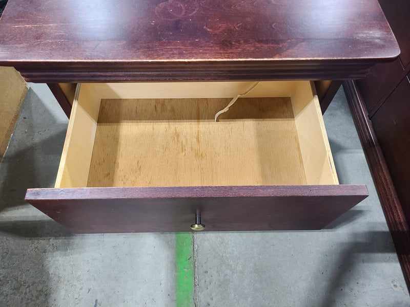 Huppé 2-Drawer Wooden Nightstand in Reddish Brown