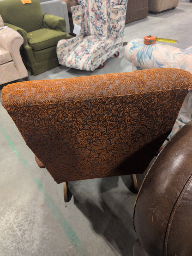 Dark Amber Upholstered Rocking Chair