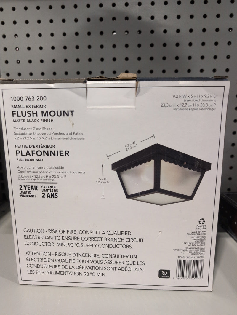 Hampton Bay Small Exterior Flush Mount