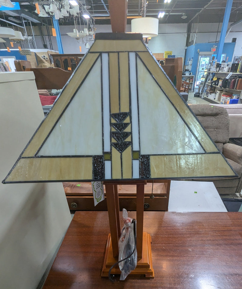 Vintage Stained Glass Table Lamp