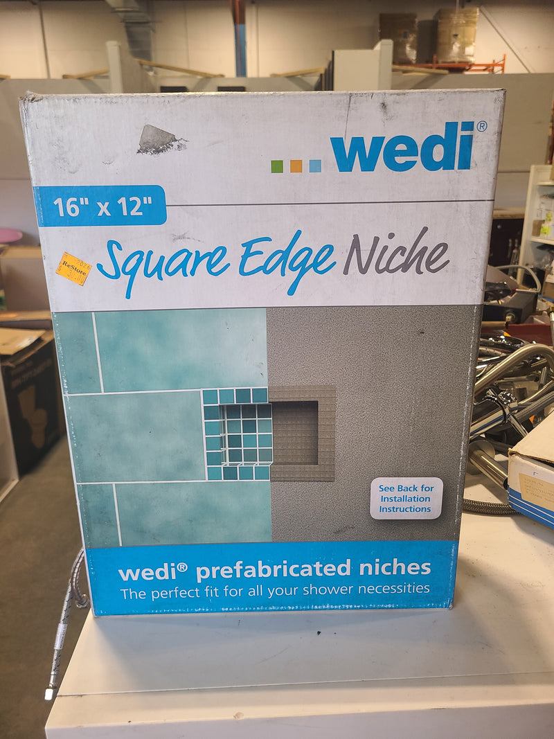 Wedi 16" x 12" Square Edge Prefabricated Waterproof Shower Niche
