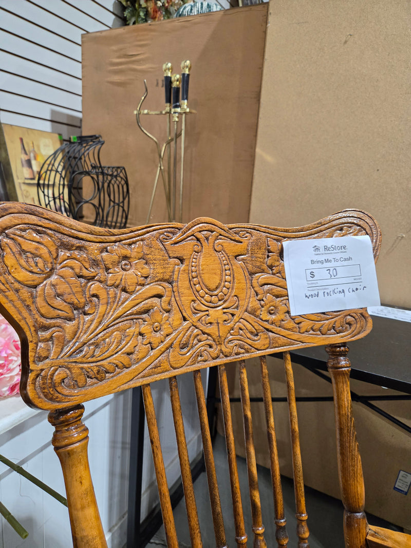 Pressback Wooden Rocking Chair