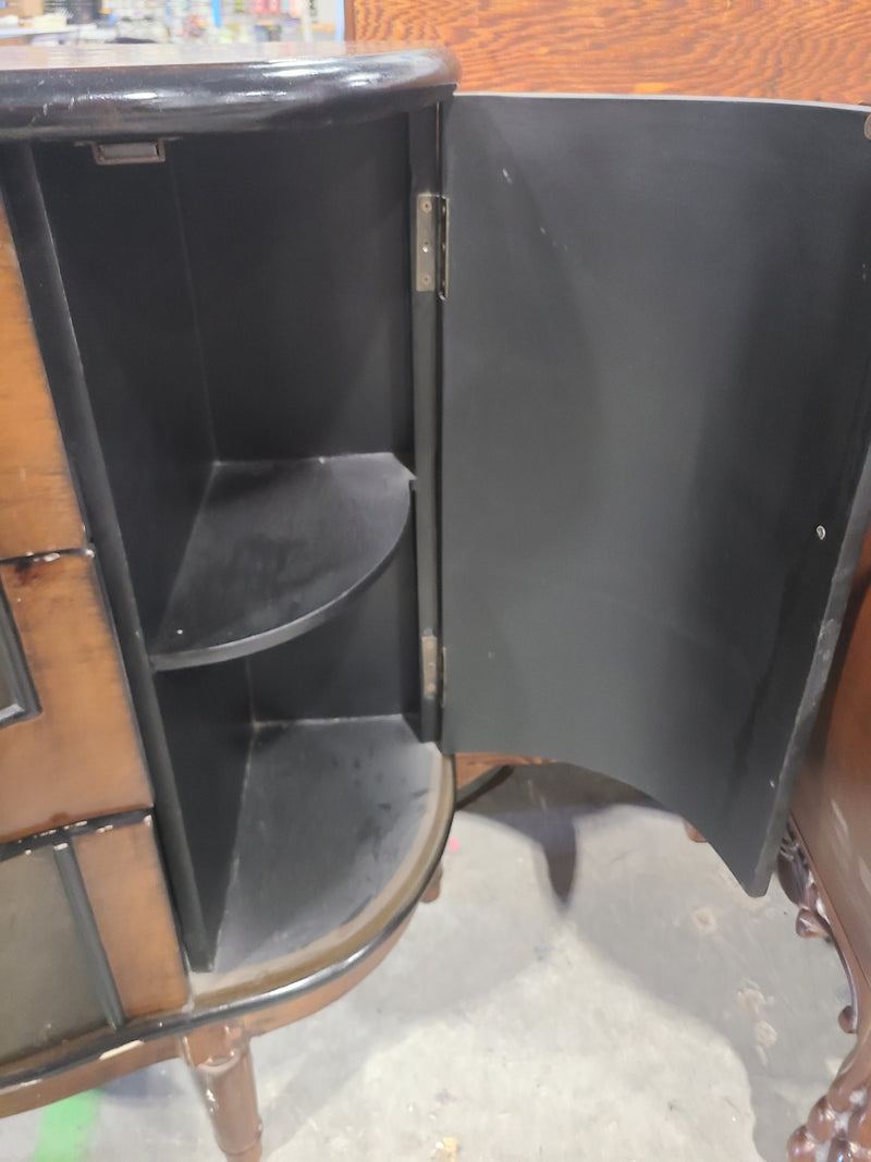 Vintage-Style Demilune Accent Cabinet
