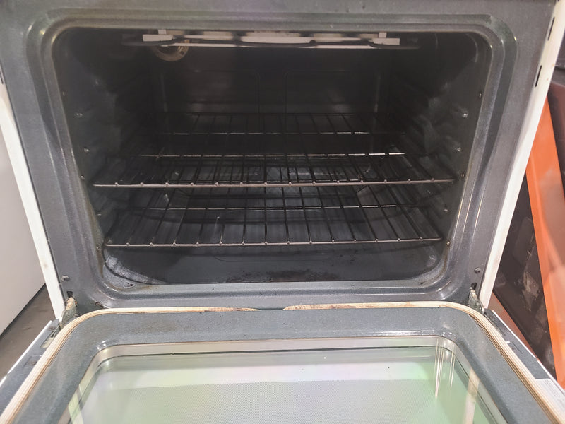 Classic White GE Electric Range with Storage Drawer
