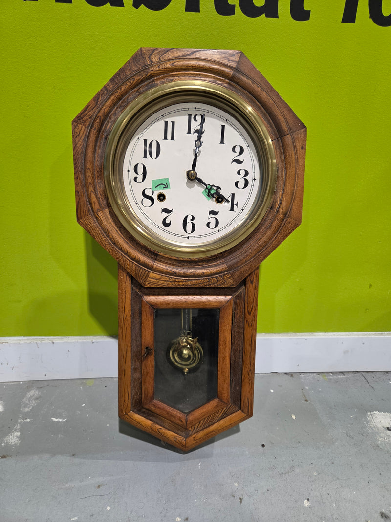 Vintage Schoolhouse Style Regulator Wall Clock