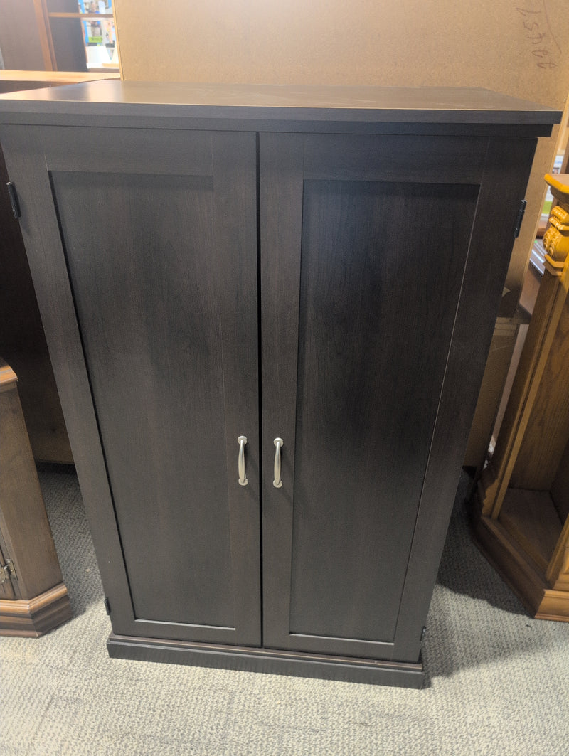 Varied Shelving Unit with Pull Out Shelf, Black